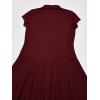 The Children’s Place Girls’ Pique Polo Dress(Dark Red)
