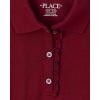 The Children’s Place Girls’ Pique Polo Dress(Rubine)