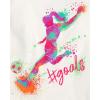 The Children’s Place Girls’ Sports,Trends,Icons Short Sleeve Graphic T-Shirts,3 Pack(Play Like Girl/Dancer/Goals)