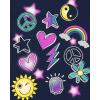 The Children’s Place Girls’ Trends,Icons Short Sleeve Graphic T-Shirts,4 Pack(Love/Doodles/Happy/Peace Sign)