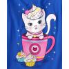 The Children’s Place Girls’ Unicorns,Sports,Butterflies Long Sleeve Graphic T-Shirts,2 Pack(Cat Mug/Turtle)