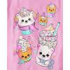 The Children’s Place Girls’ Unicorns,Sports,Butterflies Long Sleeve Graphic T-Shirts,2 Pack(Winter Dessert/Cat Doughnut)