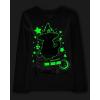 The Children’s Place Kids’ All Holidays,Birthdays Long Sleeve Graphic T-Shirts,2 Pack(Skeleton Candy/Witch Cat)