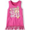 The Children’s Place Girls’ Graphic Fringe Tank Tops(Choose Kindness)