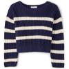The Children’s Place Girls’ Long Sleeve Crew Neck Pullover Sweater(Blackcurrant)