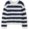 The Children’s Place Girls’ Long Sleeve Crew Neck Pullover Sweater(Bunny Tail Stripe)