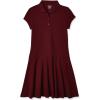 The Children’s Place Girls’ Pique Polo Dress(Dark Red)