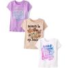 The Children’s Place Girls’ Sports,Trends,Icons Short Sleeve Graphic T-Shirts,3 Pack(Beauty/Positive/Optimist)
