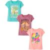 The Children’s Place Girls’ Sports,Trends,Icons Short Sleeve Graphic T-Shirts,3 Pack(Believe/Dreamer/Happy Icons)