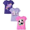 The Children’s Place Girls’ Sports,Trends,Icons Short Sleeve Graphic T-Shirts,3 Pack(Dolphin/Pandas/Soccer Ball)