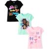 The Children’s Place Girls’ Sports,Trends,Icons Short Sleeve Graphic T-Shirts,3 Pack(Future/Girls/Bows)