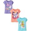 The Children’s Place Girls’ Sports,Trends,Icons Short Sleeve Graphic T-Shirts,3 Pack(Pineapple/Cat Pool/Cat Drink)