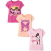 The Children’s Place Girls’ Unicorns,Butterfly Short Sleeve Graphic T-Shirts,3 Pack(Butterfly/Car/Girl Be You)