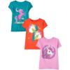 The Children’s Place Girls’ Unicorns,Butterfly Short Sleeve Graphic T-Shirts,3 Pack(Unicorn Circle/Dream/Unicorns)
