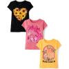 The Children’s Place Girls’ Unicorns,Butterfly Short Sleeve Graphic T-Shirts,3 Pack(Unicorn/Dreamer/Sunflower)