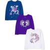 The Children’s Place Girls’ Unicorns,Sports,Butterflies Long Sleeve Graphic T-Shirts,3 Pack(Unicorns/Unicorn/Space Unicorn)