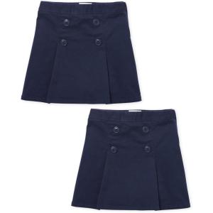 The Children’s Place Girls’ Button Skirt(Tidal 2-pack)