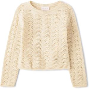 The Children’s Place Girls’ Long Sleeve Crew Neck Pullover Sweater(Frappe Stitch)