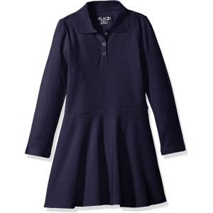 The Children’s Place Girls’ Pique Polo Dress(Dark Blue)