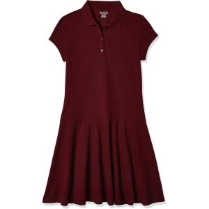 The Children’s Place Girls’ Pique Polo Dress(Dark Red)