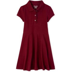 The Children’s Place Girls’ Pique Polo Dress(Rubine)