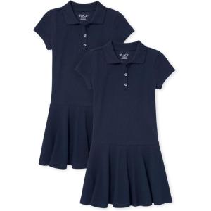 The Children’s Place Girls’ Pique Polo Dress(Tidal 2-pack)