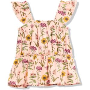 The Children’s Place Girls’ Sleeveless Knit Tops(Peach Pink Floral)