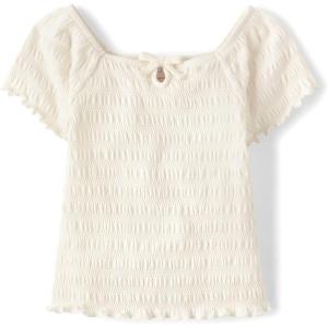 The Children’s Place Girls’ Smocked Short Sleeve Tops(Bunnys Tail Keyhole)