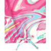 Short Sleeve Tie Front Top(Neon Berry Marble)