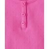 The Children’s Place Girls’ Basic Short Sleeve Knit Shirts(Pink Summer)