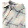 The Children’s Place Girls’ Long Sleeve Plaid Button Up Shirt(Dusky Blue)