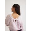 The Children’s Place Girls’ Long Sleeve V-Neck Pullover Sweater(Purple Multi Bow Cable)