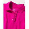 The Children’s Place Girl’s Short Sleeve Ruffle Pique Polo Shirt(Aurora Pink Single)