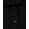 The Children’s Place Girl’s Short Sleeve Ruffle Pique Polo Shirt(Black)