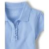 The Children’s Place Girl’s Short Sleeve Ruffle Pique Polo Shirt(Daybreak)