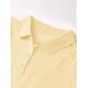 The Children’s Place Girl’s Short Sleeve Ruffle Pique Polo Shirt(Pale Sun)
