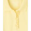 The Children’s Place Girl’s Short Sleeve Ruffle Pique Polo Shirt(Pale Sun)