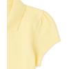 The Children’s Place Girl’s Short Sleeve Ruffle Pique Polo Shirt(Pale Sun Single)