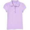 The Children’s Place Girl’s Short Sleeve Ruffle Pique Polo Shirt(Purple Prose)