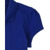 The Children’s Place Girl’s Short Sleeve Ruffle Pique Polo Shirt(Renew Blue)
