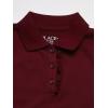 The Children’s Place Girl’s Short Sleeve Ruffle Pique Polo Shirt(Rubine)