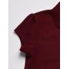 The Children’s Place Girl’s Short Sleeve Ruffle Pique Polo Shirt(Rubine Single)