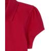 The Children’s Place Girl’s Short Sleeve Ruffle Pique Polo Shirt(Ruby)