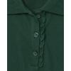 The Children’s Place Girl’s Short Sleeve Ruffle Pique Polo Shirt(Spruce Green Single)