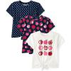 Short Sleeve Tie Front Top(Apple Hearts/Apples/Tidal 3-pack)