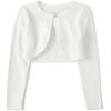 The Children’s Place Girls’ Long Sleeve Shrug Cardigan(White)