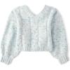 The Children’s Place Girls’ Long Sleeve V-Neck Pullover Sweater(Blue Multi Bow Cable)
