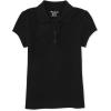 The Children’s Place Girl’s Short Sleeve Ruffle Pique Polo Shirt(Black)