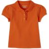 The Children’s Place Girl’s Short Sleeve Ruffle Pique Polo Shirt(Flame)