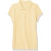 The Children’s Place Girl’s Short Sleeve Ruffle Pique Polo Shirt(Pale Sun)